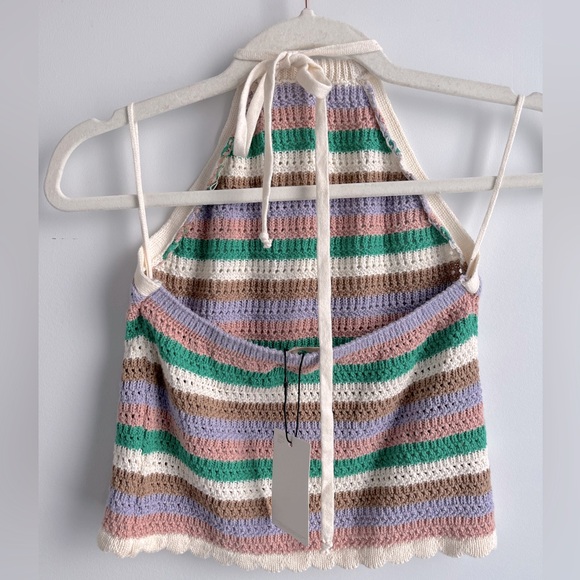 NWT STR Collection Beautiful Crochet Halter Top Sz M - Picture 2 of 4